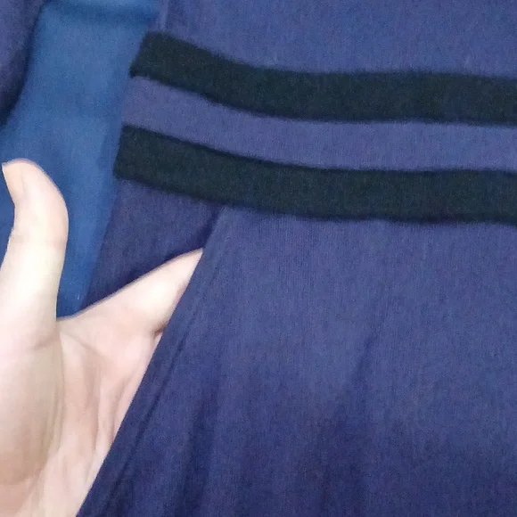 ✨ Temperley London Black & Purple Silk Cashmere Merino Wool Knit Dress Ruffle
